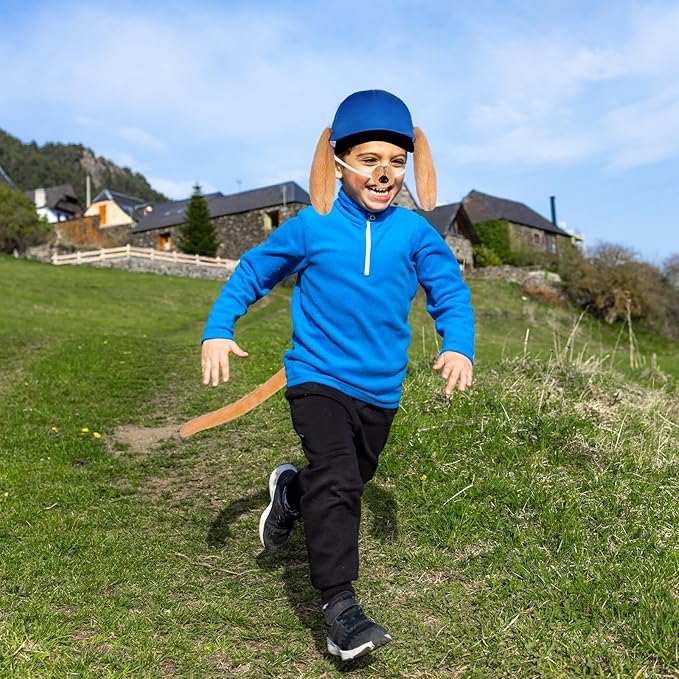 Disfraz de Perro Heroe Azul con Gorro y Nariz para Halloween miniatura 7