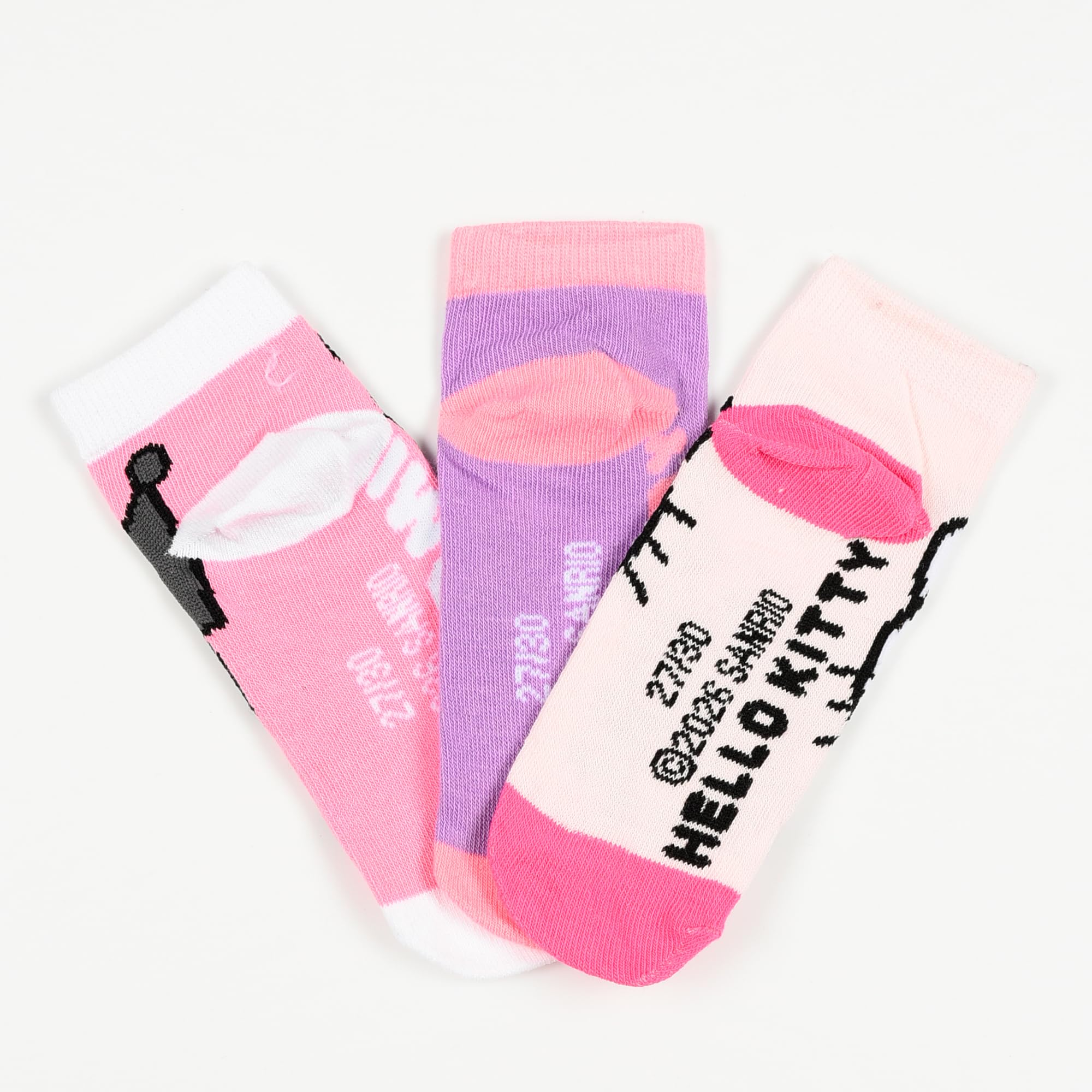 Hello Kitty Friends - Calcetines invisibles para niña, juego de 6 pares, fantasmas de algodón suave multicolor, Kuromy My Melody, tallas 23/26, 27/30, 31/34, zapatos bajos