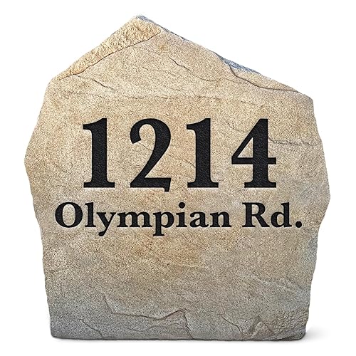 Personalized Address Stone - Address Marker - Sandstone Color - Address Marker - 15 W x 15 H