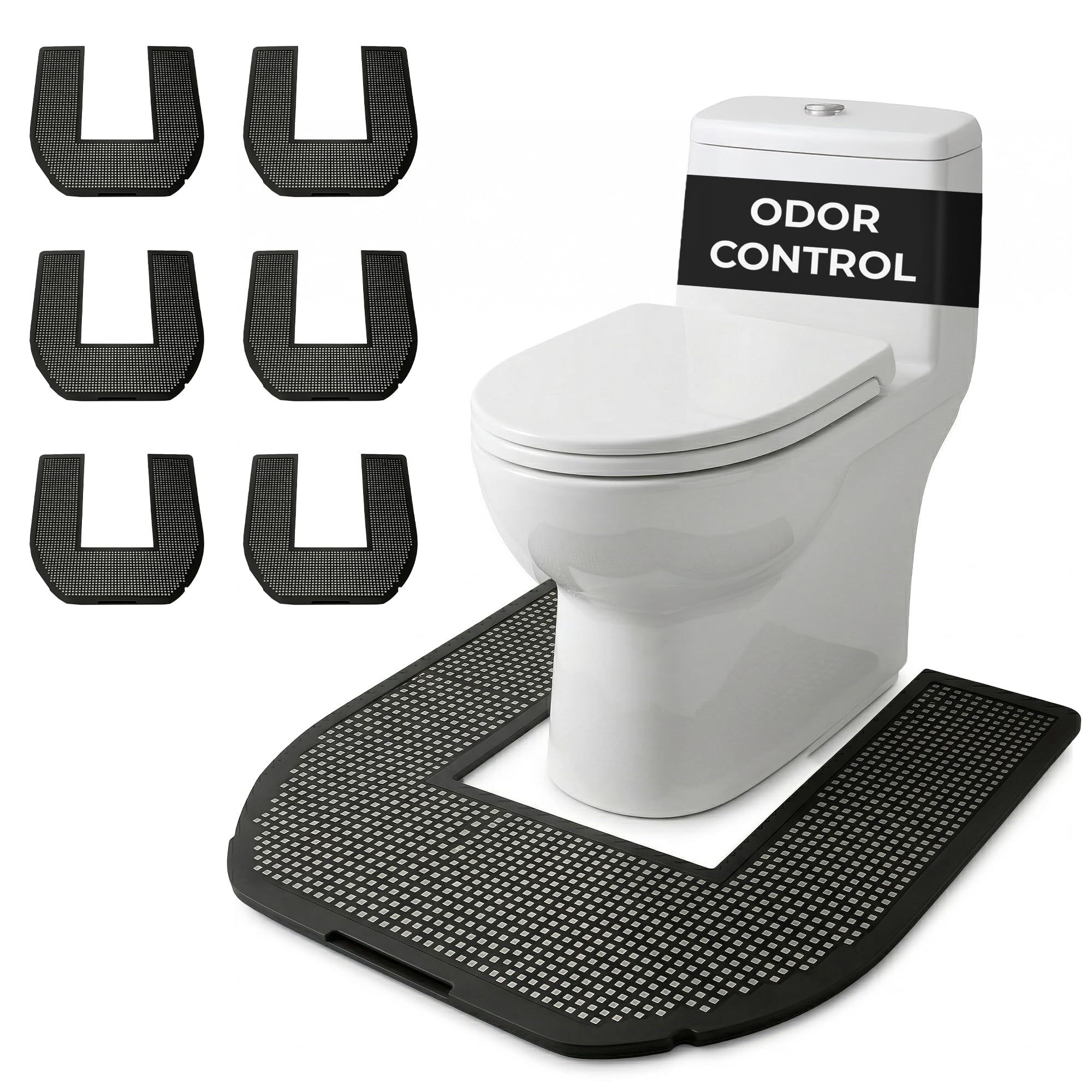 SMELLRID Disposable Toilet Mat for Urine Absorption &amp; Odor Control - 6-Pack