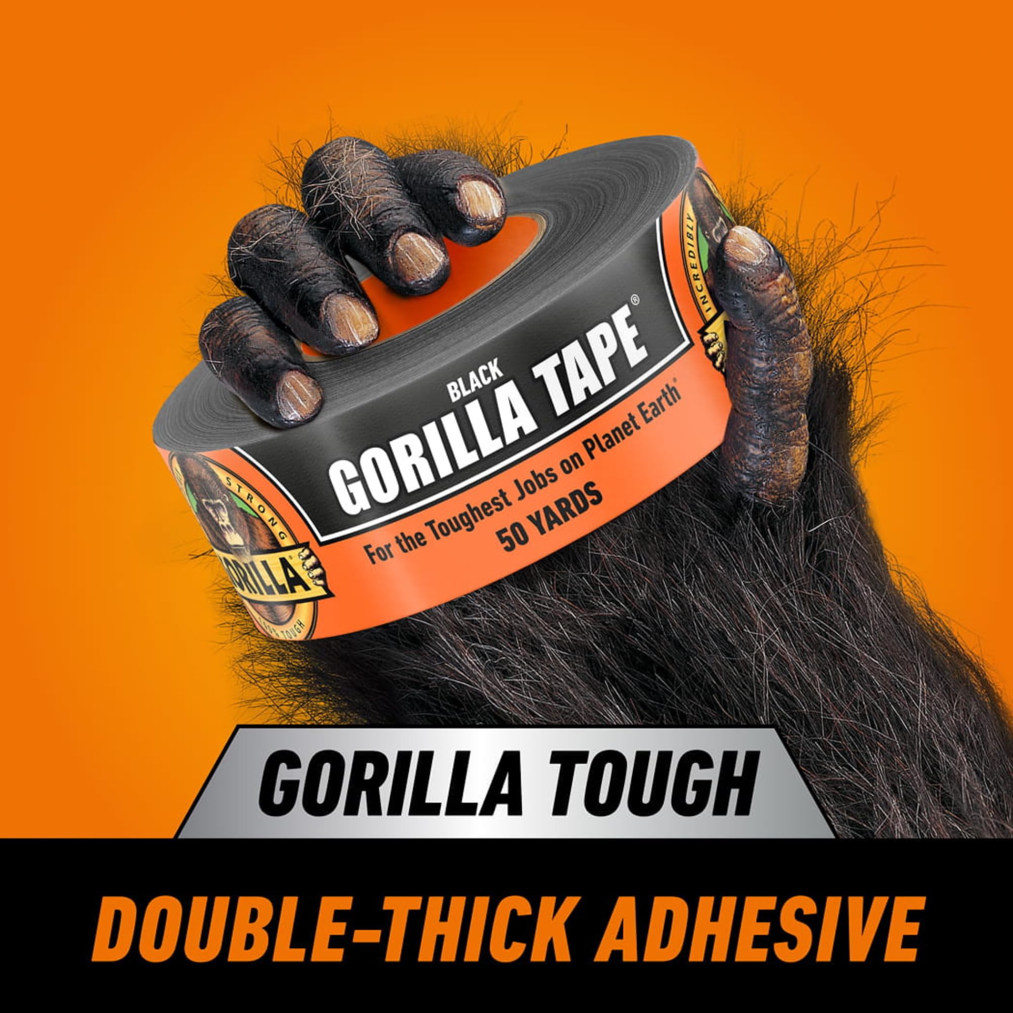 Gorilla Taśma klejąca, długość 27,4 m x szerokość 48 mm, czarna