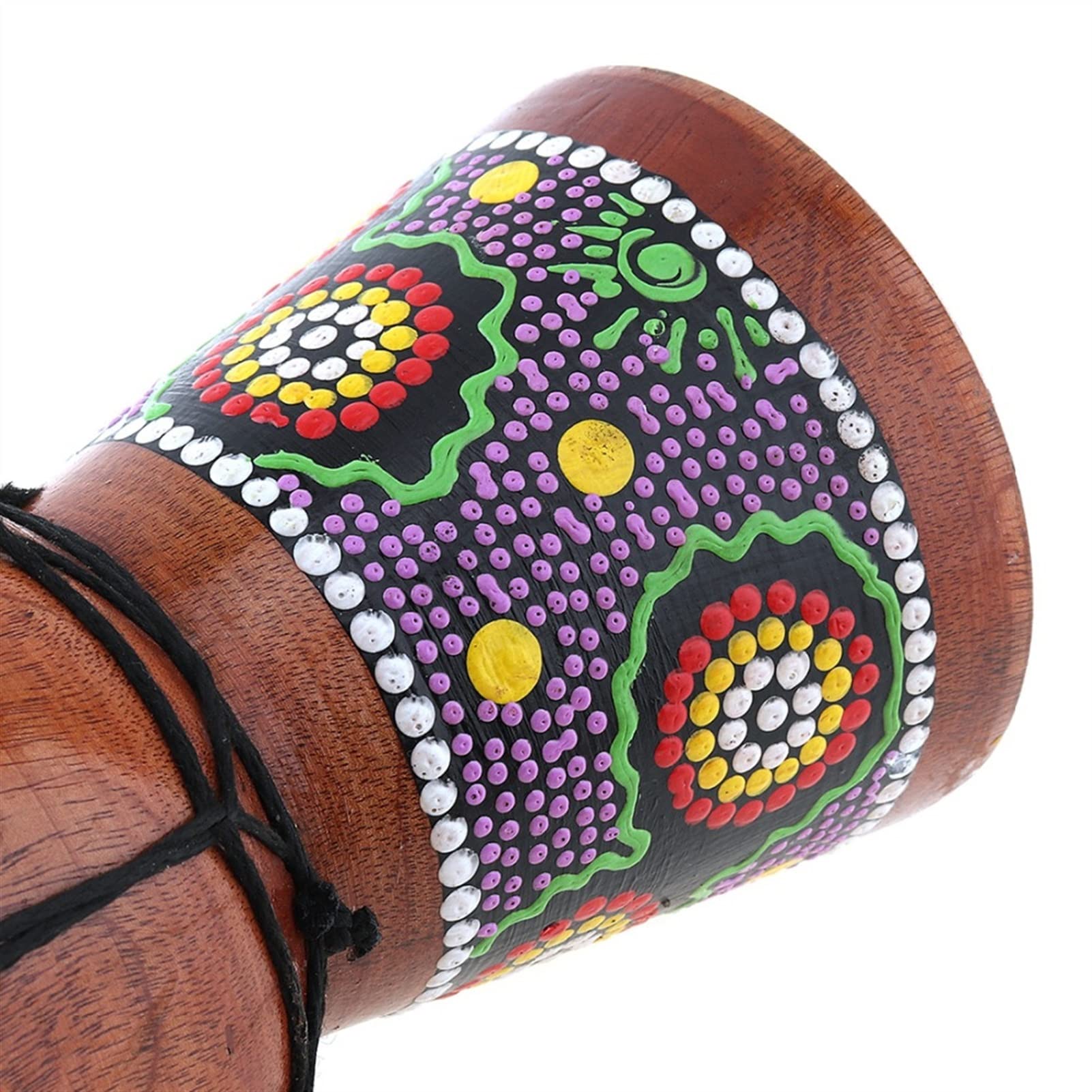 FLFL Djembe Tambor 4/6 Pulgadas Profesional Tradicional Africano Djembe Drum Madera Cabra Piel Buena Sonido Africano Musical Instrumento (Color : 6 Inch)