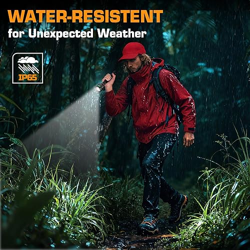 Miniatura 8 de EverBrite Linterna recargable de 5000 lúmenes altos, 5 modos de zoom táctico de alta potencia, proyector LED súper brillante para caza, senderismo