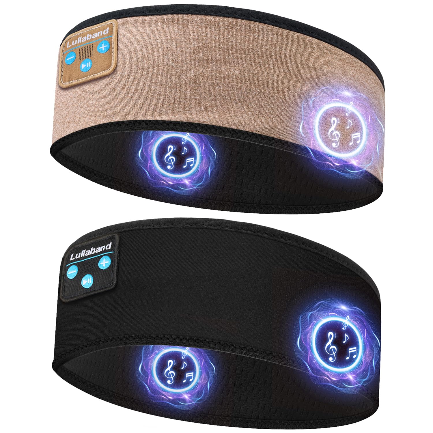 Lullaband Sleep Headphones Bluetooth Headband, Soft Elastic Comfortable Sleep Headband, Headband Headphones with Ultra-Thin HD Stereo Speakers Perfect for Sleeping,Yoga,Insomnia, Air, Meditation