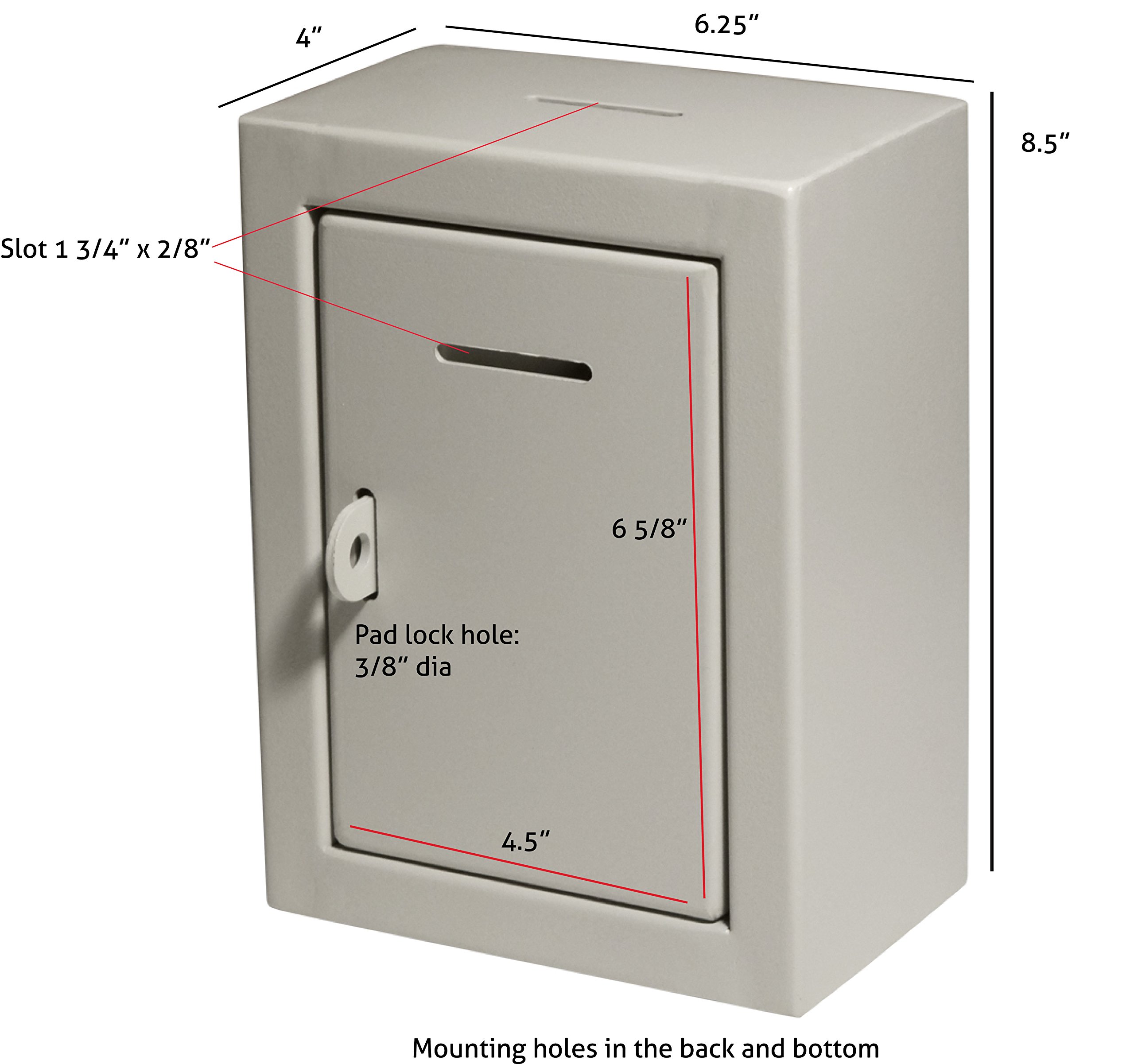 Amazon.com: Metal Charity Collection Box Secure with Slot