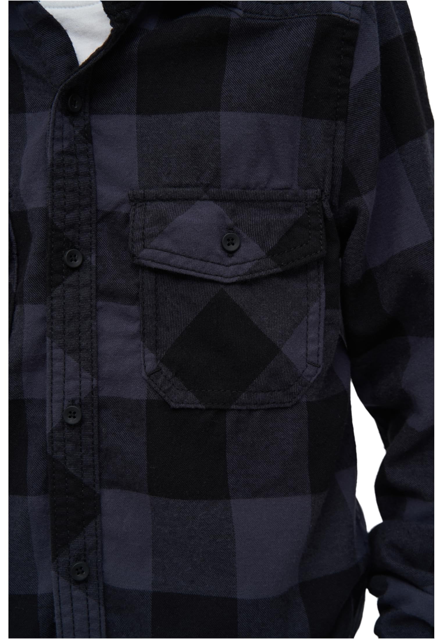 Brandit Kids' Checked Shirt Unisex T-Shirt Nero/Grigio