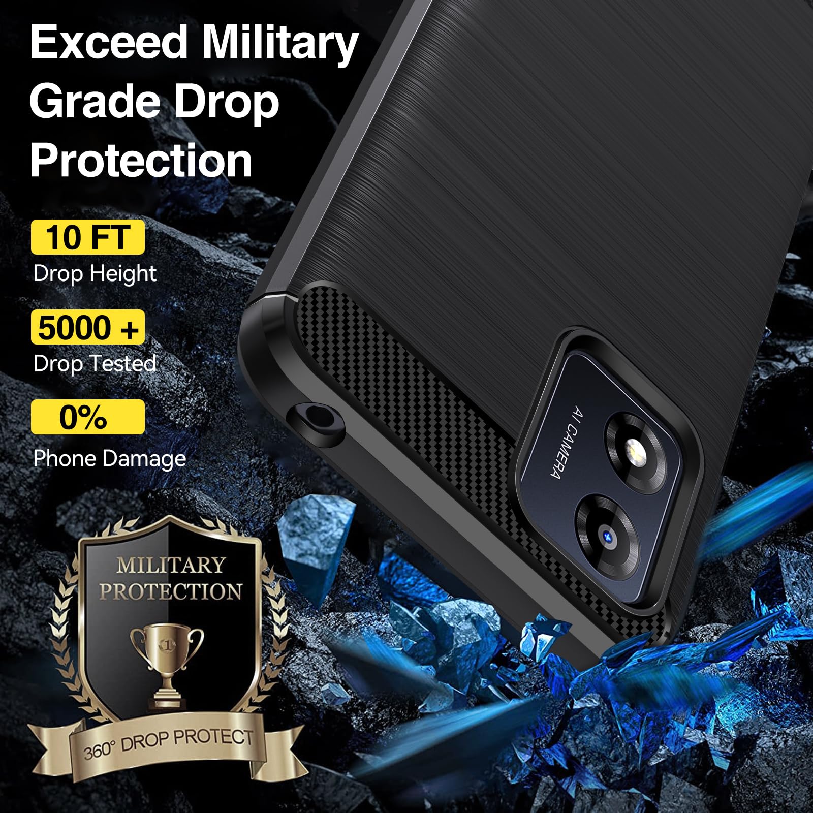 Ivoler 4 En 1 Coque Pour Motorola Moto E13 Avec 3 Pièces