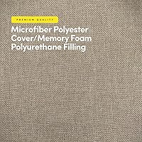 Vista 4 de Sweet Home Collection - Cojín de espuma viscoelástica para silla, con capitoné, parte trasera de goma antideslizante, en forma de U, 17 x 16