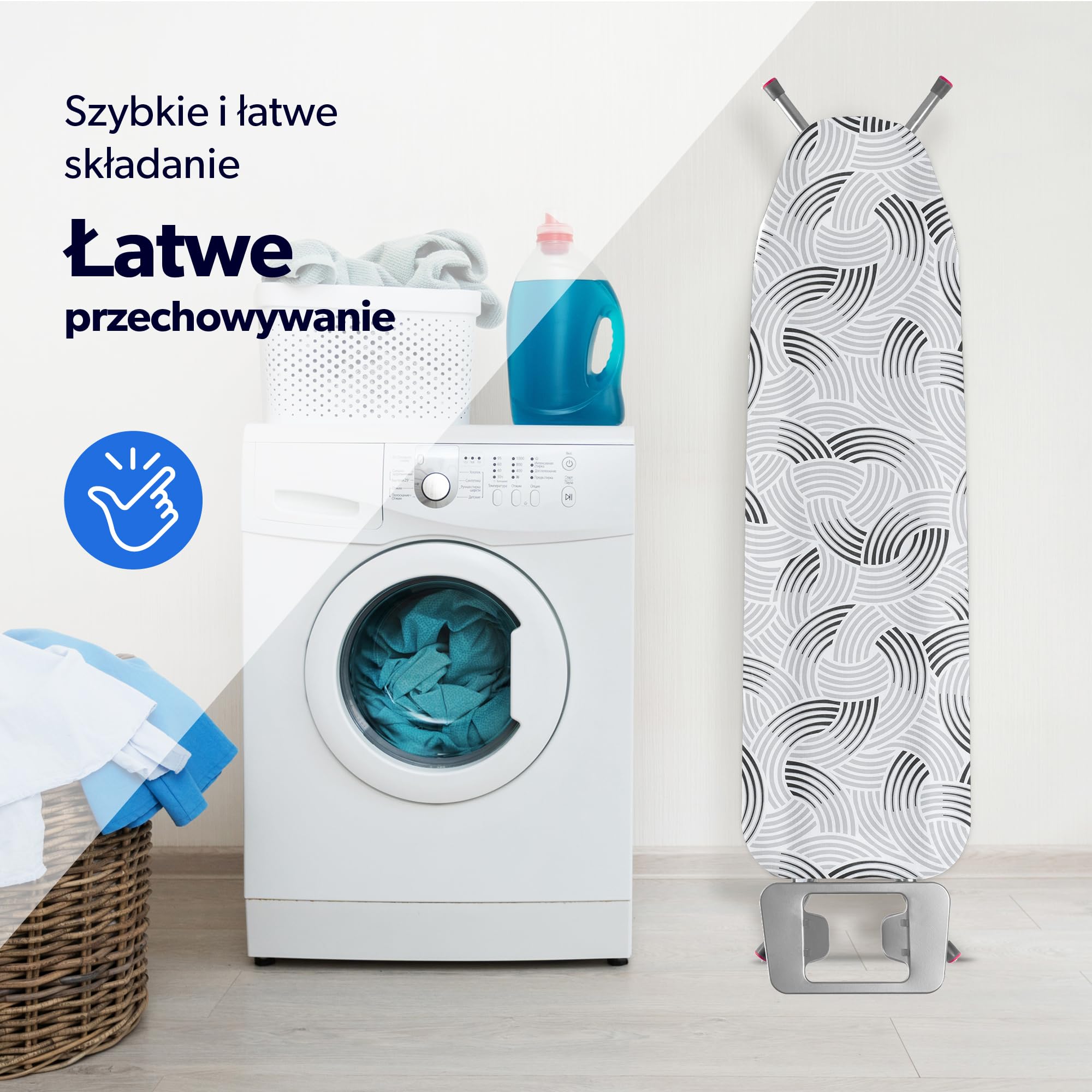 KADAX Deska do prasowania 114 x 34 cm do żelazek parowych z półką na żelazko i 5 mm podkładem, metalowa siatka odprowadza parę, antypoślizgowe stopki zapobiegają przesuwaniu