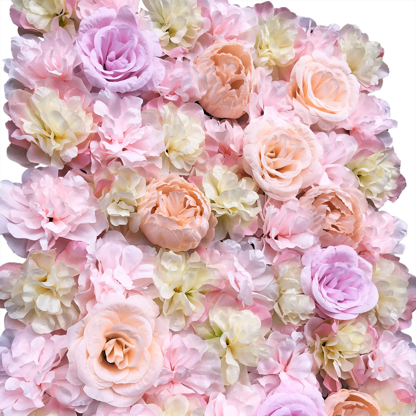 Künstliche Blumenwand Rosenwand,40 x 60 cm Blumenwand Hochzeit Kunstblumen Deko,DIY Hochzeit Straße Hintergrund (5 Stücke)