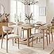UVV Dining Chairs Set of 4, Metal Kitchen Chairs with Modern Fabric Upholstered for Dining Room, Beige Product Image 4