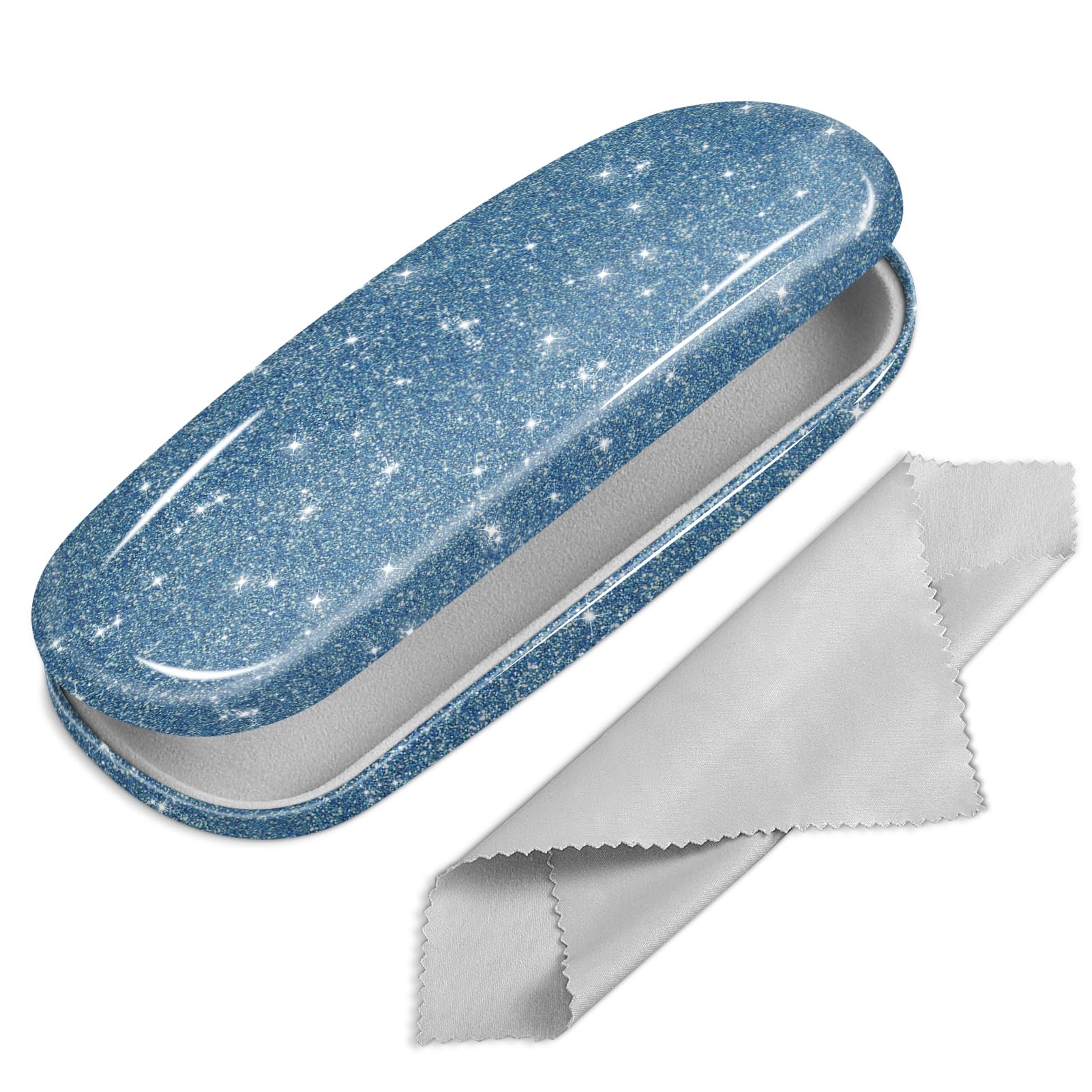 FINTIE Hard Shell Glasses Case for Women Men - Fashion Reading Eyeglasses Case Protective Spectacle Cases with Cleaning Cloth