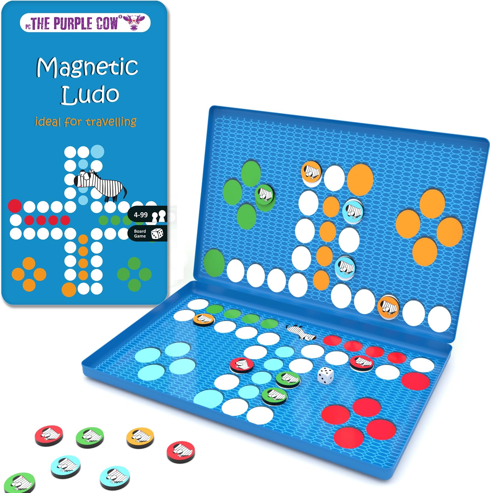 The Purple Cow PC001 Ludo Magnetic Travel Game