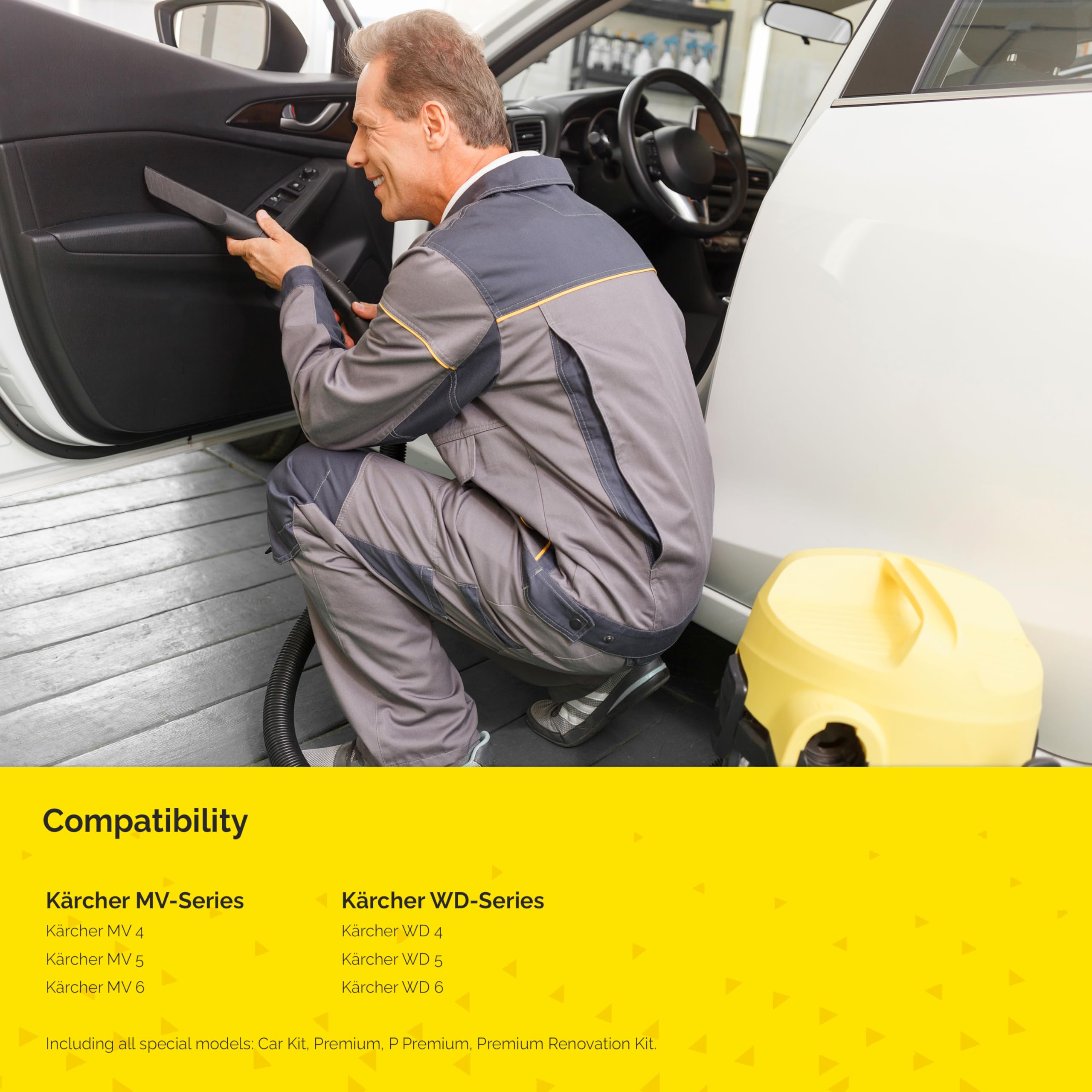 4 Filtro A Pieghe Piatte Per Aspirapolvere Kärcher WD4, WD5, WD6/ MV4, MV5, MV6,Filtri Pieghettati Piatti Per Kärcher 2.863-005 - Foto 7