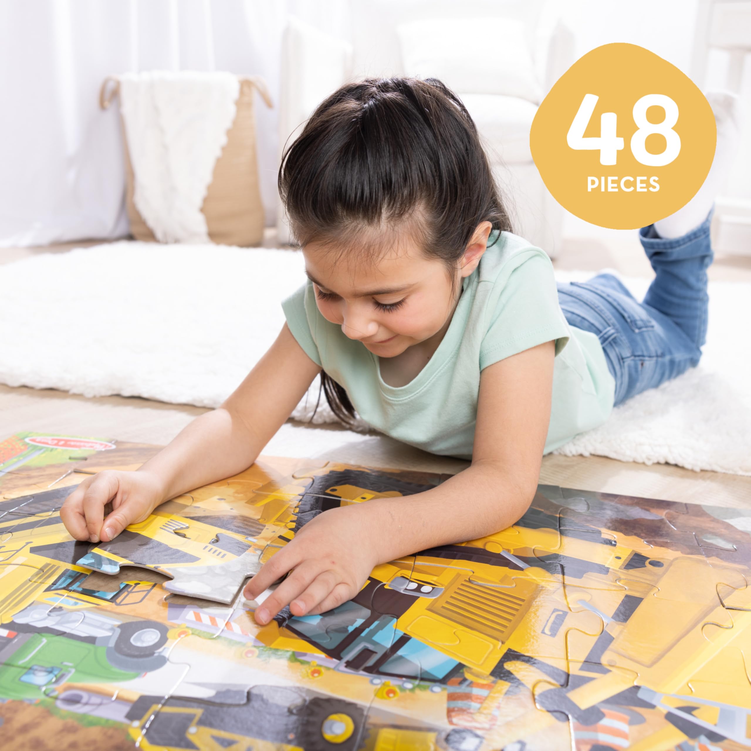 Melissa & Doug Neu! Baustelle 48-teiliges Bodenpuzzle