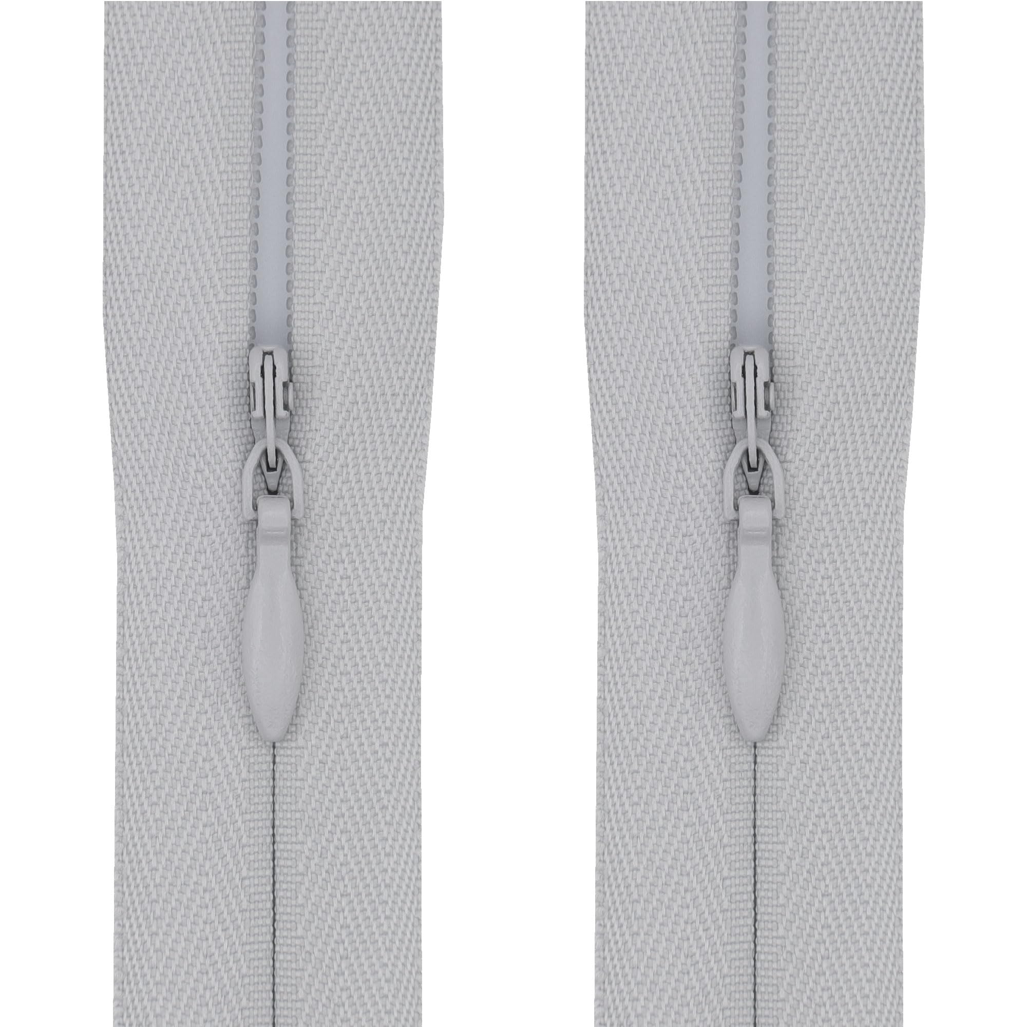 #3 Invisible Zips, 2 Pack, 9 Inch, Light Grey