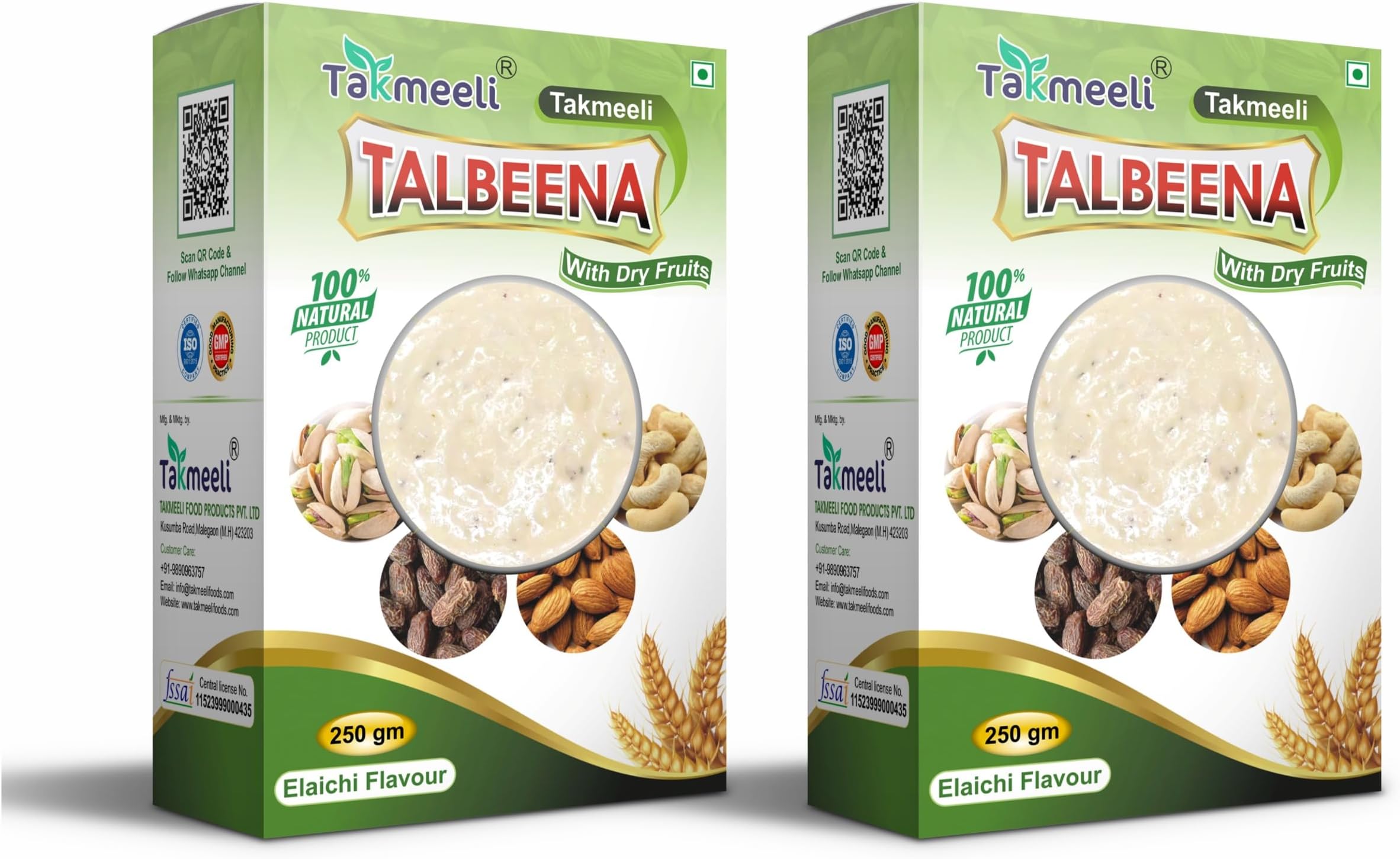 Takmeeli Talbeena With Dry Fruits (Elaichi Flavour) 500gm Pack of 2