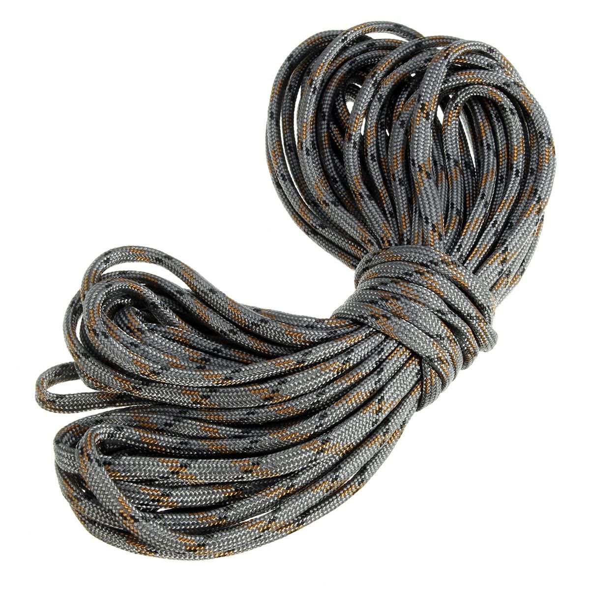 Lisher 7 Paracord Parachute Rope Resisting Camping Colour: Grey Camo Length: 15 m