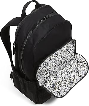 Vera Bradley Women's Cotton Campus Backpack, Black, One Size