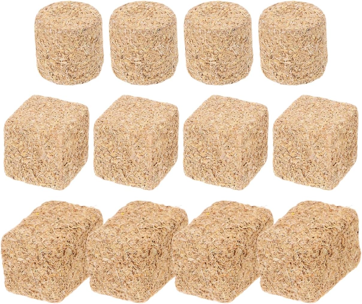 Miniature Hay Bales Model 12 Pieces Decorative Haystack for Dollhouse Autumn Scene Layout Garden Decoration Accessories 0.79 x 0.79 x 0.79 Inches