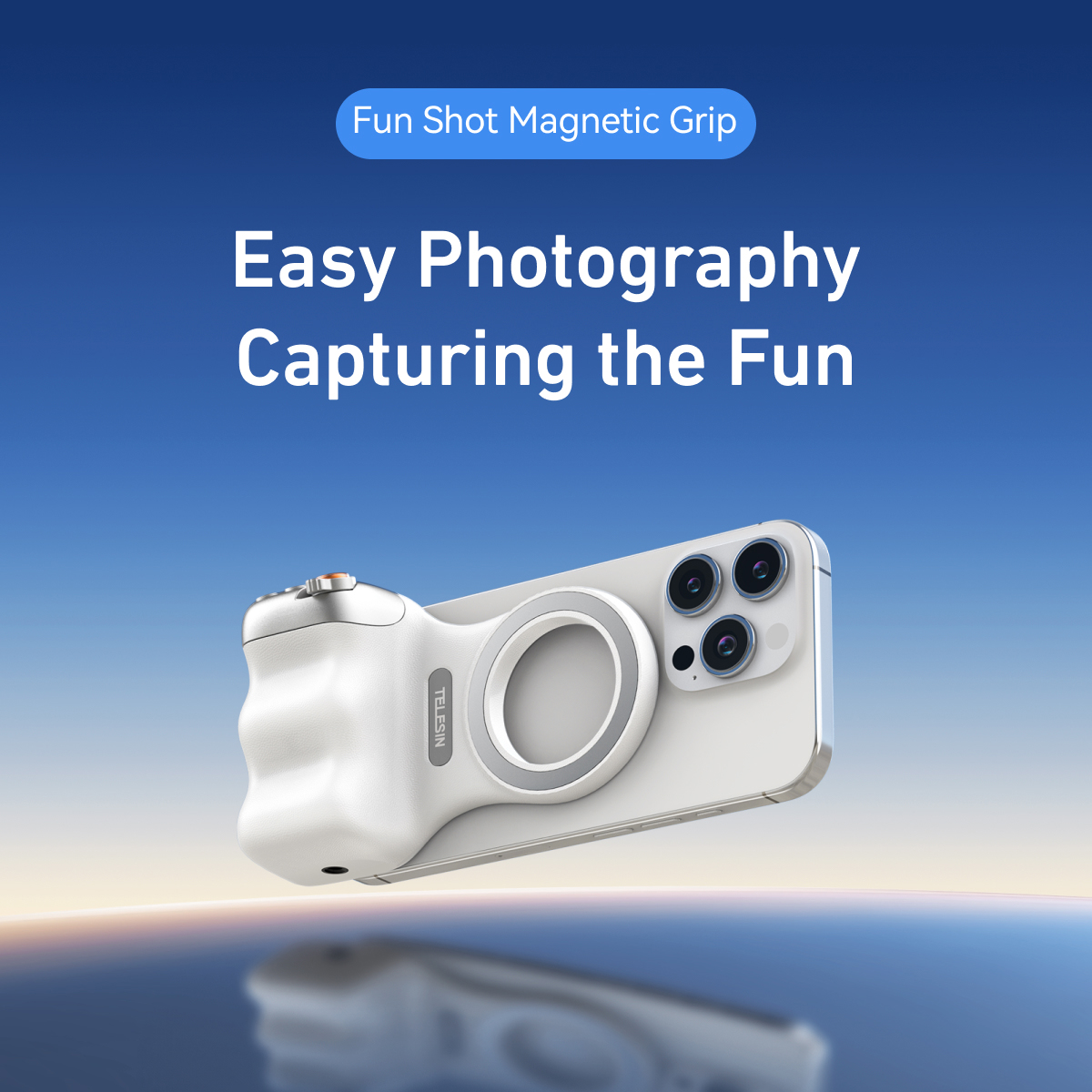 TELESIN Fun Shot Magnetic Grip V2 for iPhone & Android | DSLR