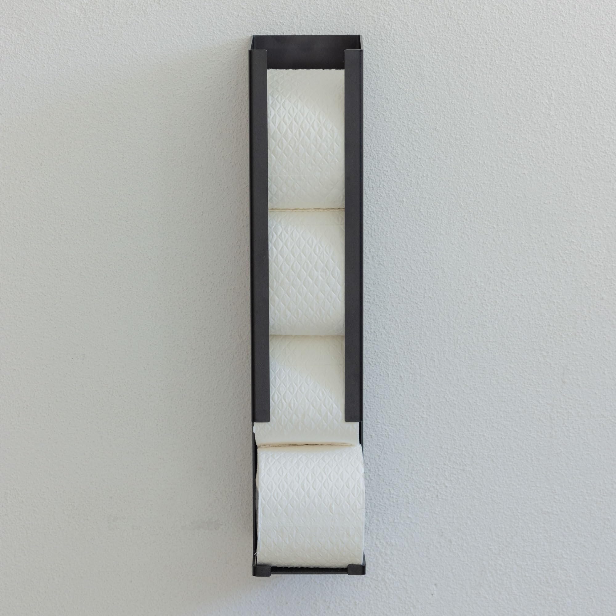 YOUS® Premium Toilettenpapier Reserverollen Spender You´re Welcome (Tiefschwarz)