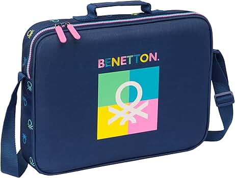 Bandolera Portatodo BENETTON DAMERO - 38x6x28 Cm, Poliéster Resistente, Bandolera Ajustable, Ideal Para Niños Y Adultos