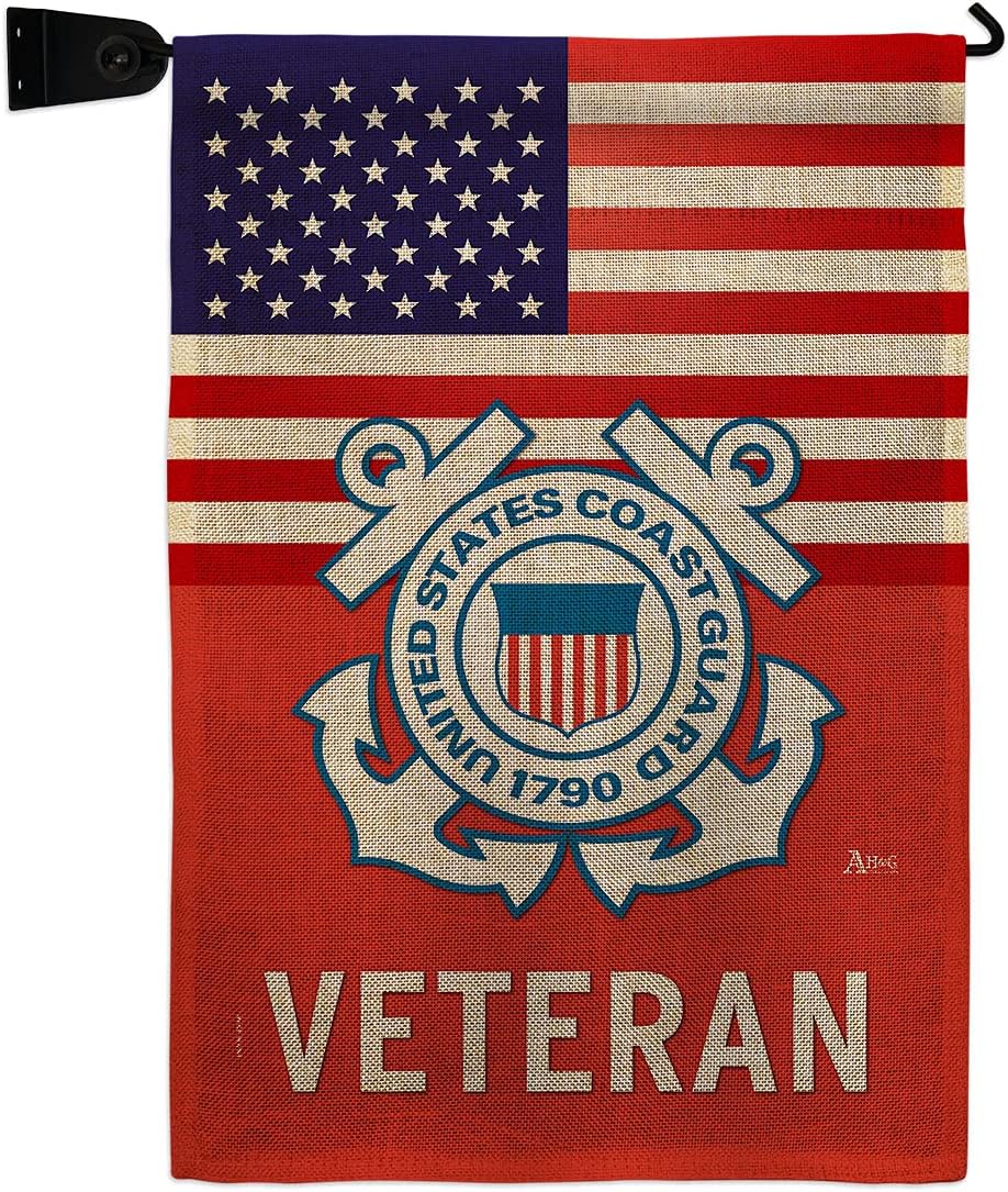 Coast Guard US Veteran Garden Flag Armed Forces USCG Semper Paratus United State American Military Retire Official Small Decorative Gift Yard House Banner Double-Sided Made In USA 13 X 18.5