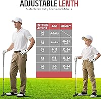 Vista 4 de MultiOutools Putters de golf para hombres y mujeres, paquete de 2 juegos de palos de golf ajustables con 6 bolas y 2 copas de bandera, mini putters