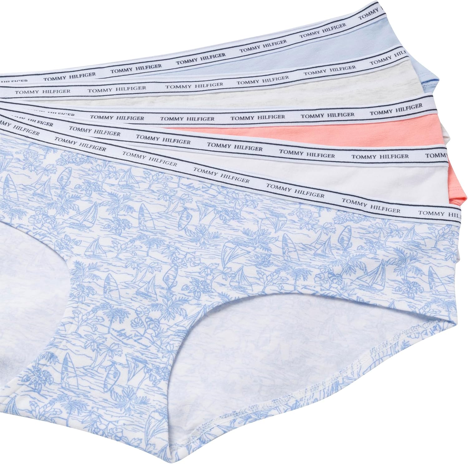 Tommy Hilfiger Women's Classic Cotton Logoband Hipster 5-Pack - Image 3