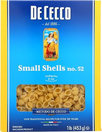 De Cecco Pasta, Conchigliette, 16 oz- Made in Italy, High in Protein & Iron, Bronze Die