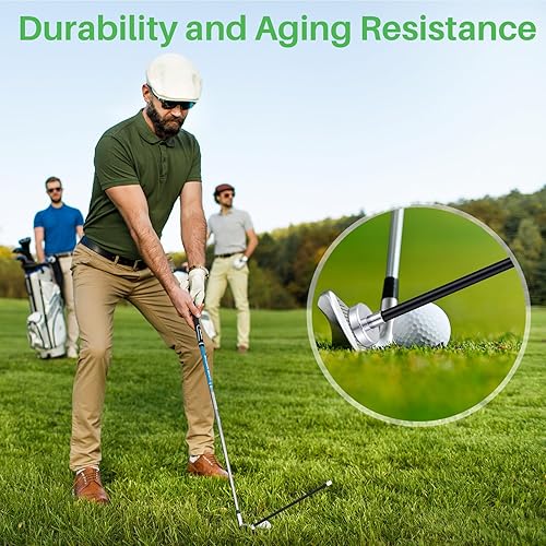 Miniatura 6 de Lasnten 2 varillas magnéticas de alineación de golf, palos de alineación de golf para club que demuestra el objetivo correcto de swing de golf,