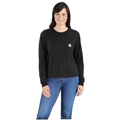 Carhartt Loose Fit Lightweight Long Sleeve Crew Neck Pocket T Shirt Women