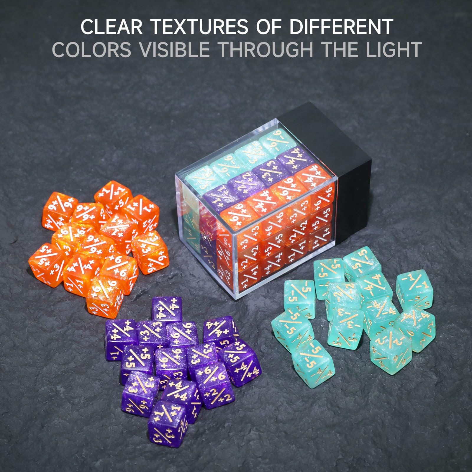Amazon | SIXPOINTS 12mm MTGカウンターダイス36個 +1/+1トークン3色 6