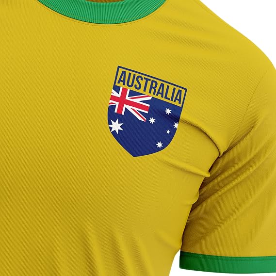 Australia Flag Badge Mens T Shirt, Australian Football Shirt, Commonwealth Competition Supporters for Australia Sports Fan