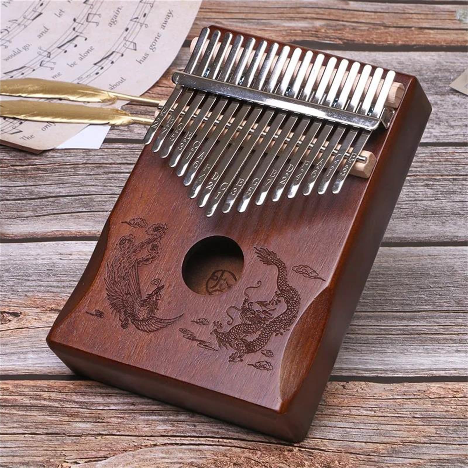 Kalimba Principiantes Kalimba Portátil De 17 Teclas Afinado A Mano Para Principiantes Adultos.