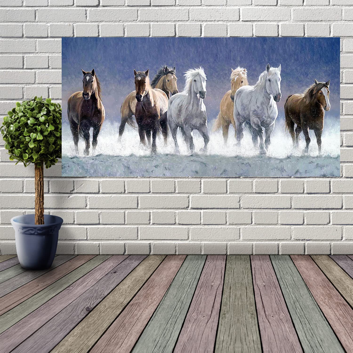wallpics® Lucky Seven Horses Running at Sunrise ll 7 Horse vastu Vinyl Sticker Poster ll 20stwlji254 (B0BFBFDBWC) Amazon Price History, Amazon Price Tracker