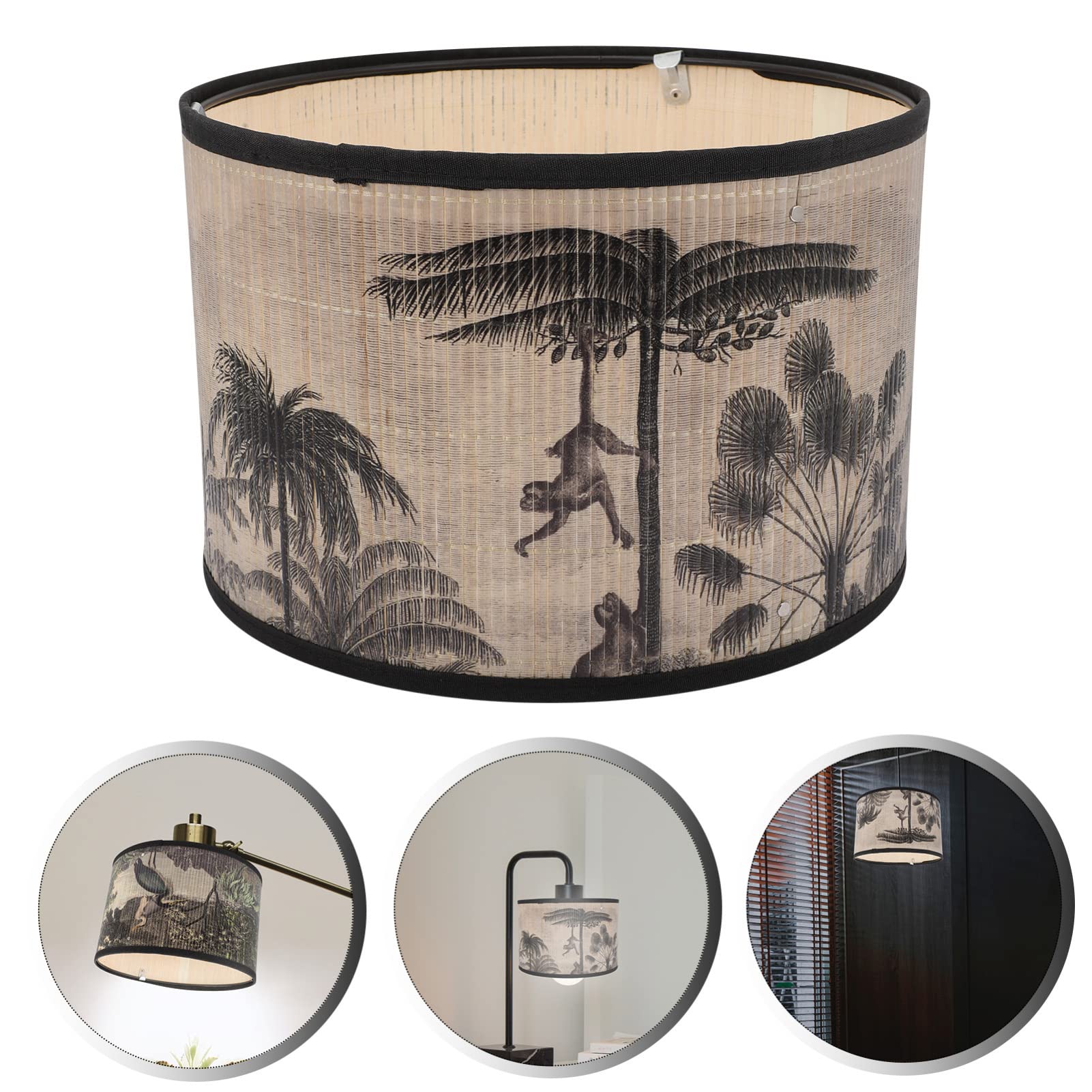 Uonlytech Paralume Retro Vintage Lampada a Sospensione Paralume Tamburo Per Lampadario Pendente Copertura Luce Soffitto Per Soggiorno Studio Ufficio