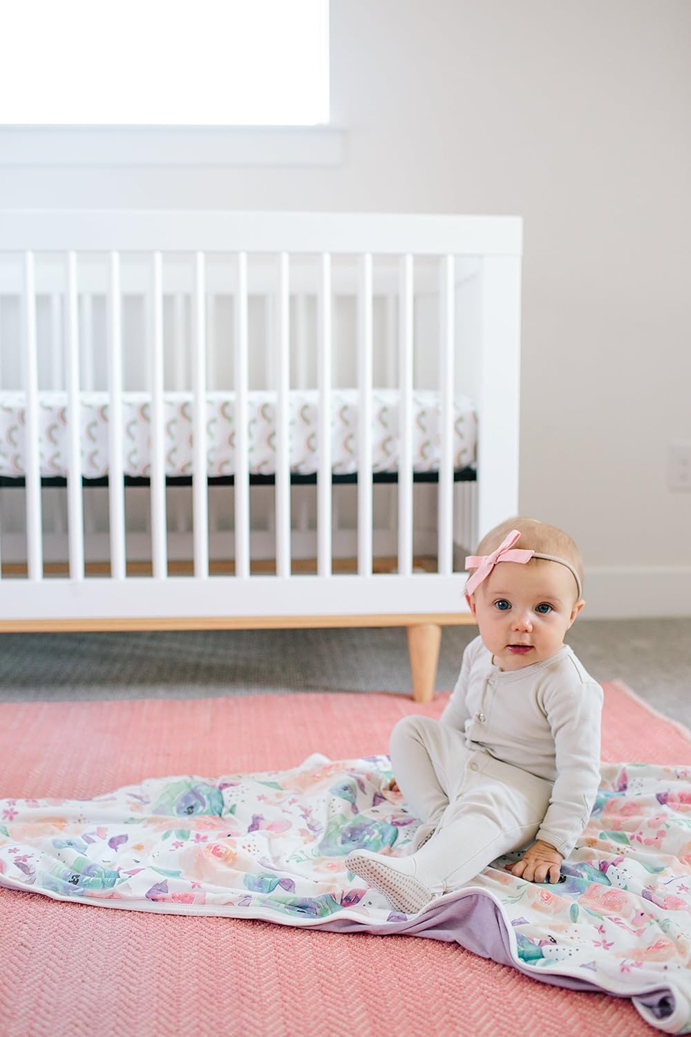 Copper Pearl Three-Layer Baby Blanket: Soft Quilts for Boys & Girls | Breathable, Cozy Toddler Blanket | Newborn Quilt | 46x46 Premium Polyester/Rayon Bloom - Image 7