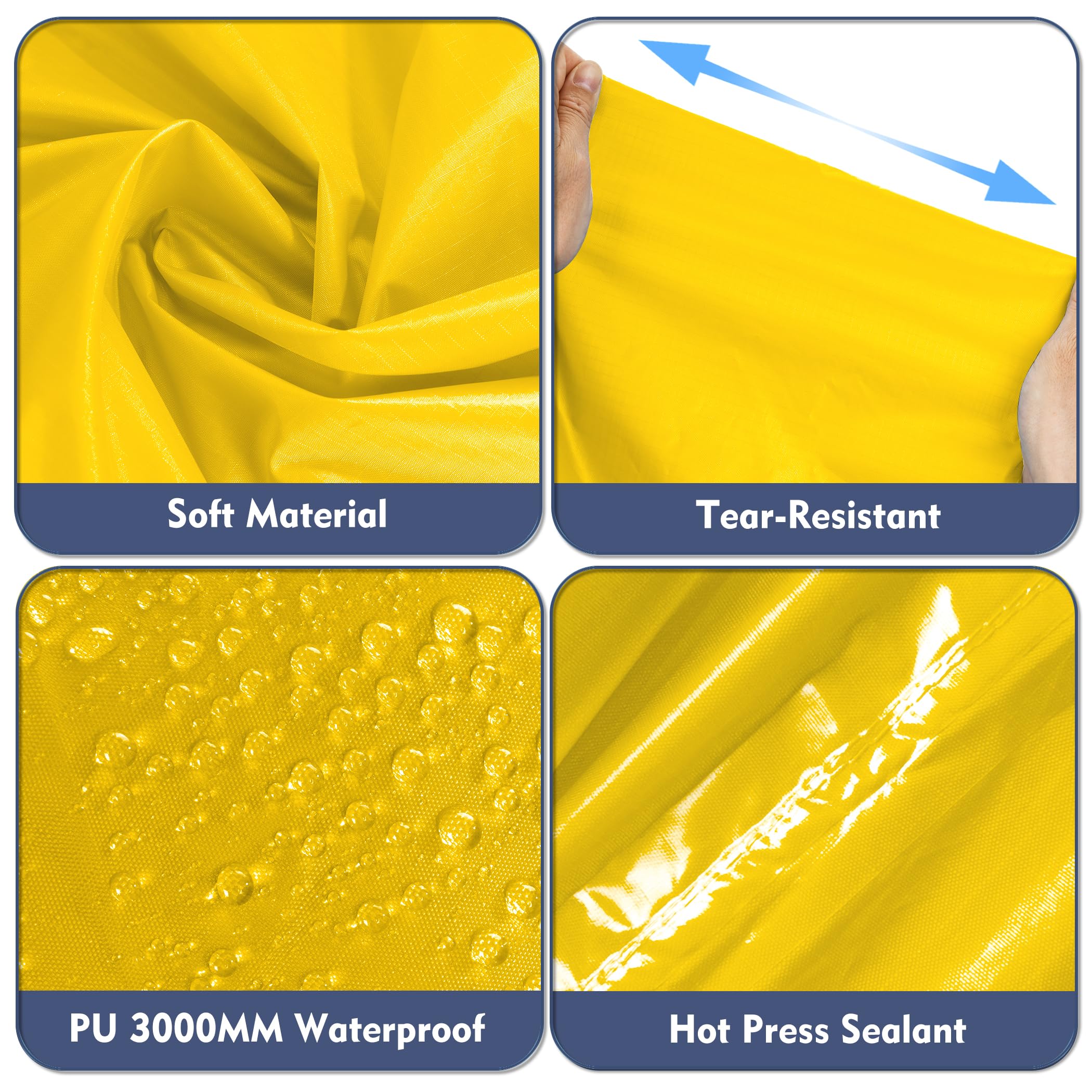 Poncho Impermeabile Uomo Pioggia Poncho Antipioggia 3-in-1 Multifunzionale Riutilizzabile per Trekking Caccia Pesca Escursione Coperta da Picnic Campeggio