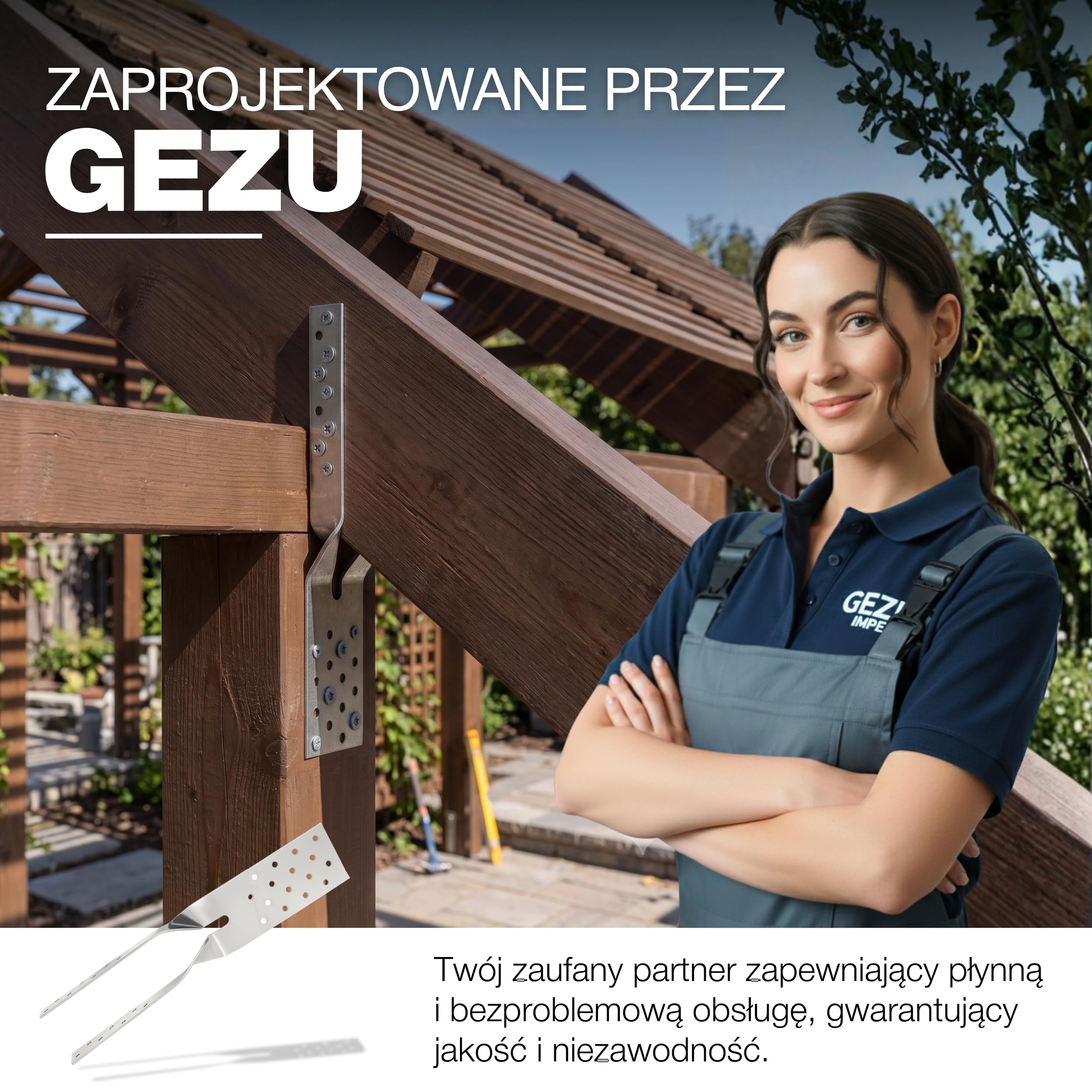GeZu Impex Zestaw 28 ocynkowanych łączników do kratownicy dachowej, 320 x 48 x 1.5 mm, z rozwidlonymi płytkami kotwiącymi, do drewna