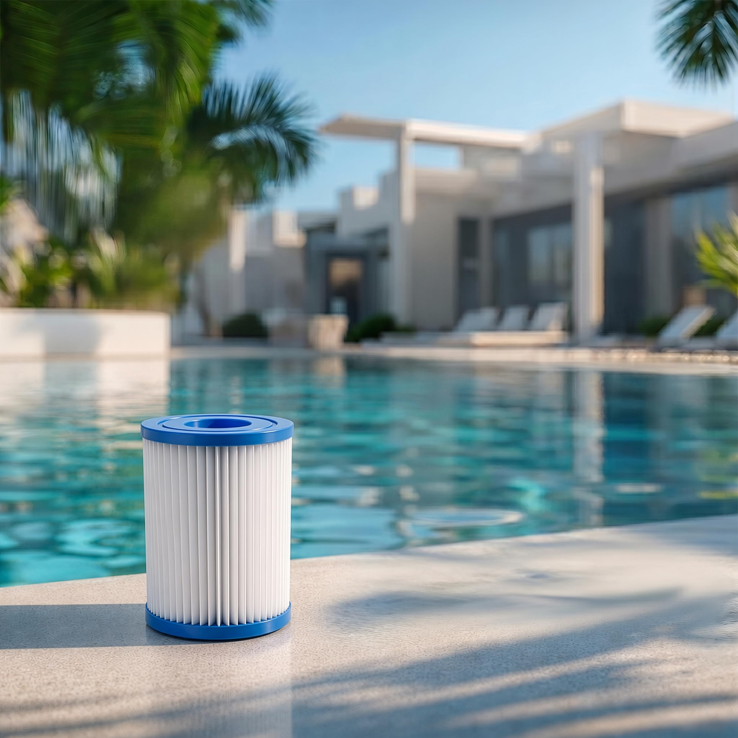Sillar Cartucho de Filtro reemplazo para Bestway tamaño 1, Tipo I, Cartucho para Limpieza de Piscinas, Modelo 58093, 6 Unidades