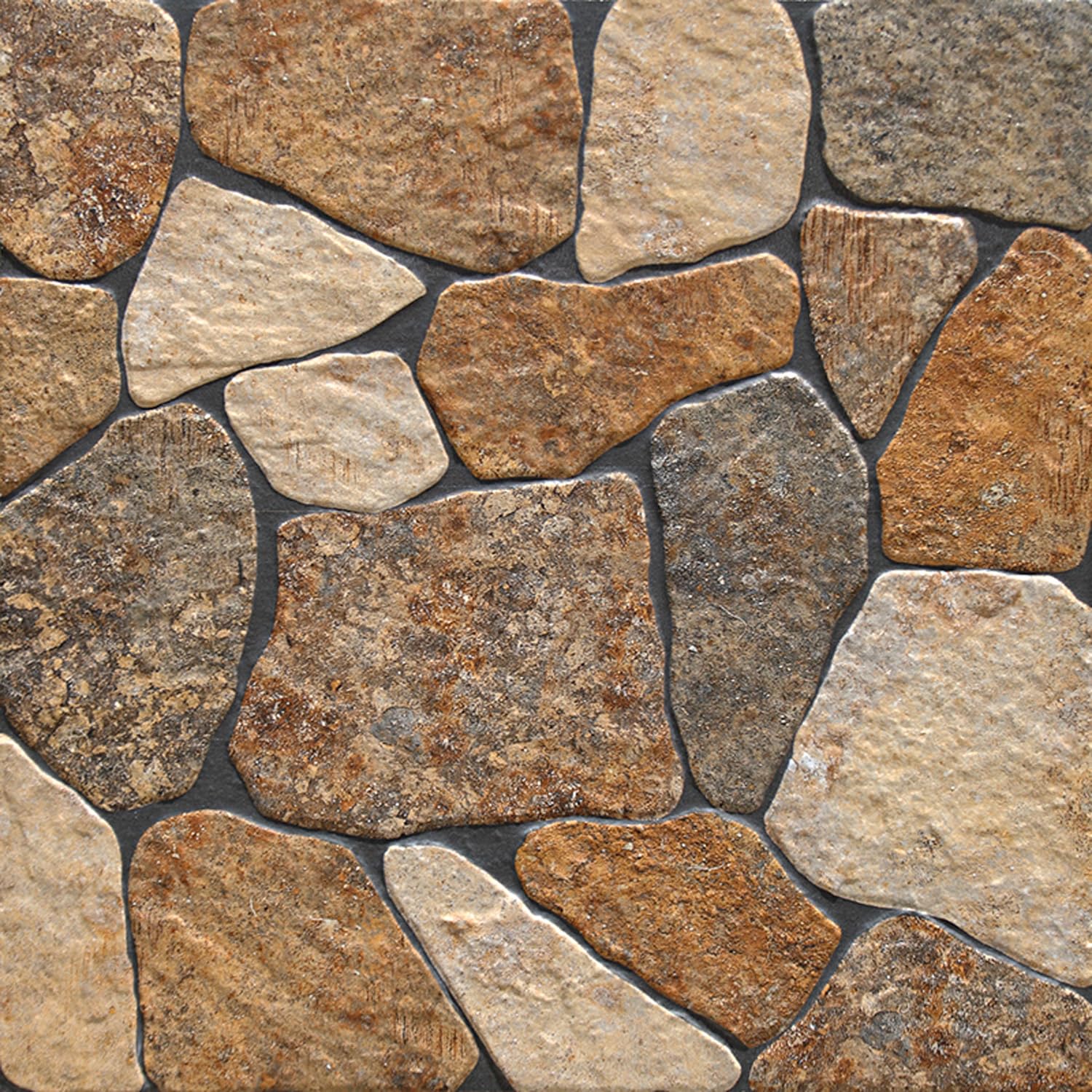 Johnson Tiles Endura - Parx Rust Super - Glazed Vitrified Tile, EDC Wall & Floor Rustic Look, (30 x 30cm - 1cm Thickness, Matte Finish, 8-Tiles in Box)