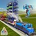 Robot Muscolo Auto trasformare Treno Trasporto Magnate Inteligente Gru Guida Parcheggio Avventura Giochi Gratuito Per bambini
