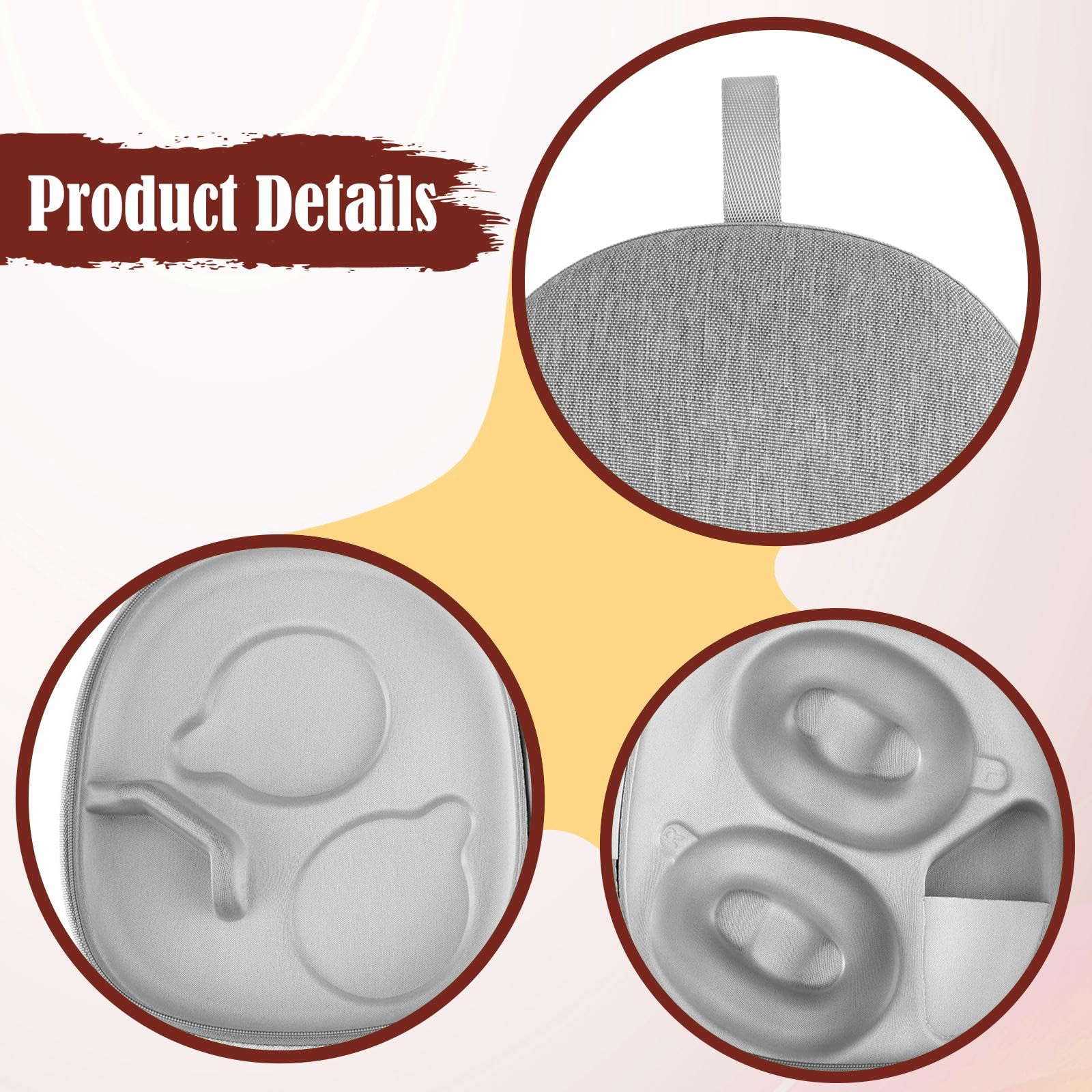 Estuche para Auriculares, Bolsa de Viaje portátil, Regalo de cumpleaños, práctico Estuche Protector para Auriculares para WH-1000XM6, Gris