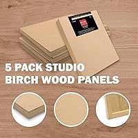 Vista 5 de Cupohus Tableros de madera sin terminar para pintar, 5 paquetes de 3/4 pulgadas de profundidad Cupohus de 8 x 10 pulgadas, paneles de madera