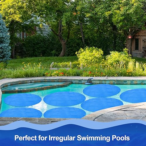 Miniatura 5 de Wesiti Cubierta solar de piscina de 5 pies para calefacción, cubierta solar de 16 mil, mantas para calentador de piscina de tierraenterrado,