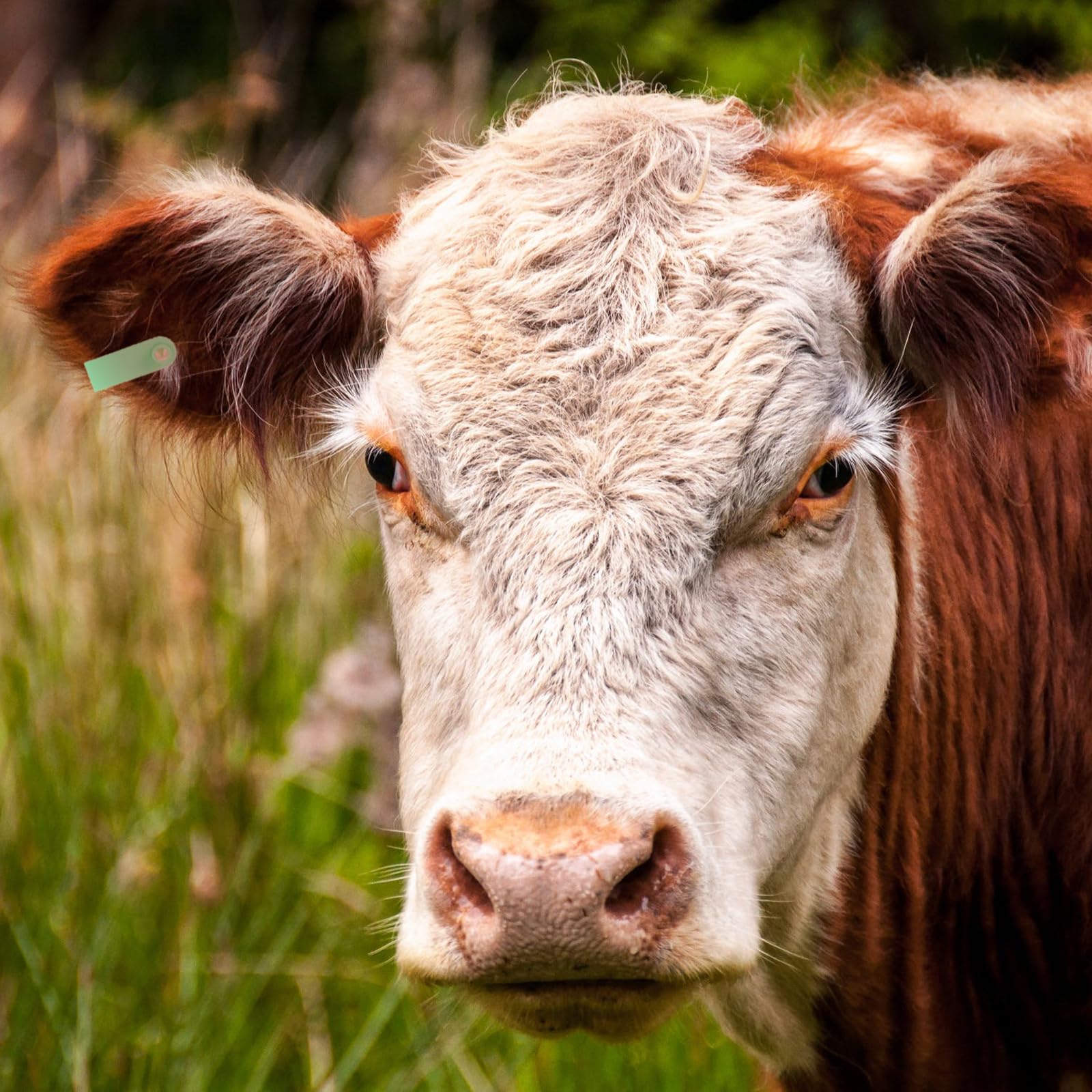 Pezzi Marchi Auricolari per Bestiame in Plastica Verde, Etichette Auricolari per Ovini, Capre, Suini e Bovini, Foro Piccolo