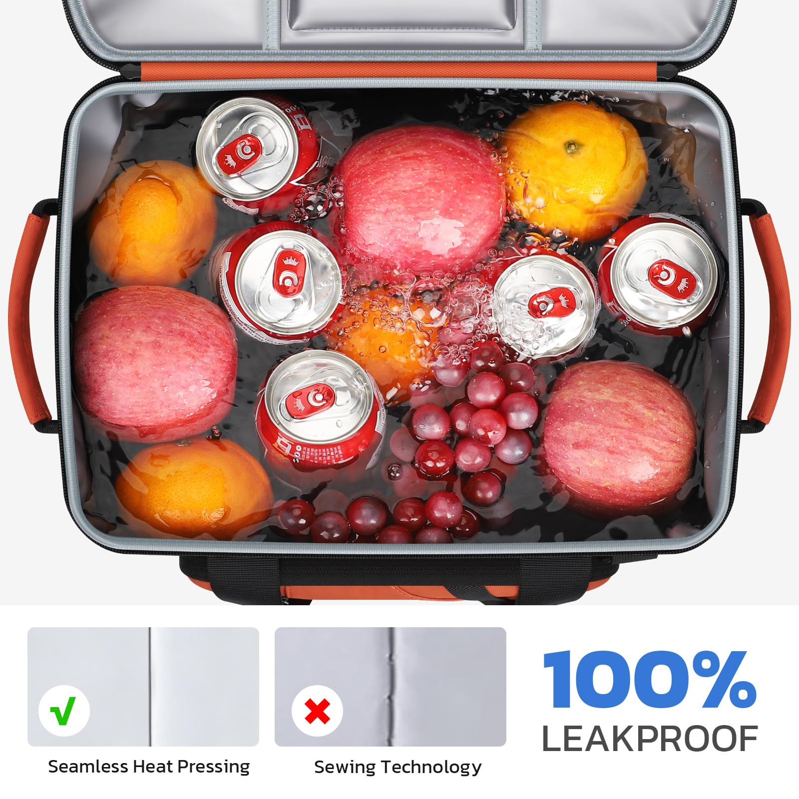 Maelstrom Kühltasche 25L, Faltbare isolierte Kühltasche mit Schnellzugriff | 5-Schicht-Isolierung, 16 Std. kalt, auslaufsicher, wasserdicht, mehrere Taschen, Flaschenöffner, Strand, Camping & Picknick