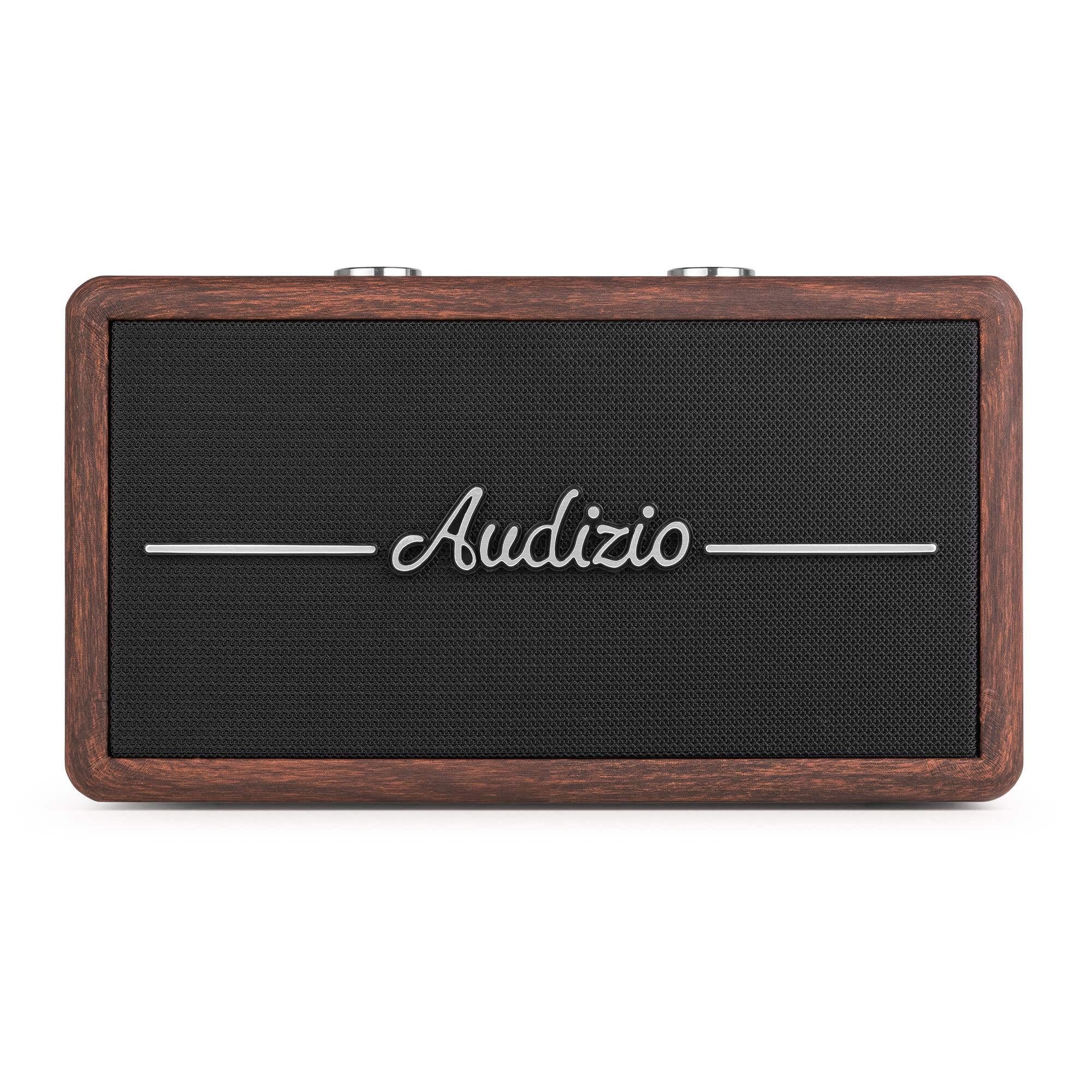 Audizio Tune60 Enceinte Portable BT Rétro avec Radio Dab+ et FM - Haut Parleur sans Fil Vintage 40W avec USB, Micro SD, AUX et Télécommande - Enceinte Mobile Design Noyer